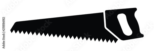 Konstfotografi hand saw icon for construction