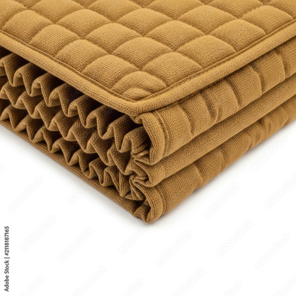 Obraz premium Brown Quilted Blanket Swatch for Cozy Home Interior