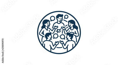 Konstfotografi Group of people in a circle.