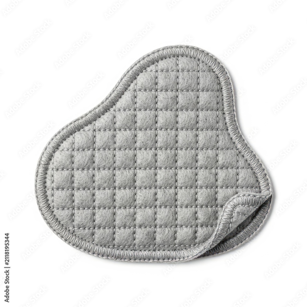 Obraz premium Cloud Shaped Grey Quilted Fabric Mat Decorative Accessory