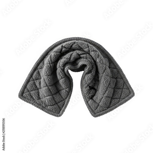 Grey Fabric Loop with Integrated Knot Textile Ornament