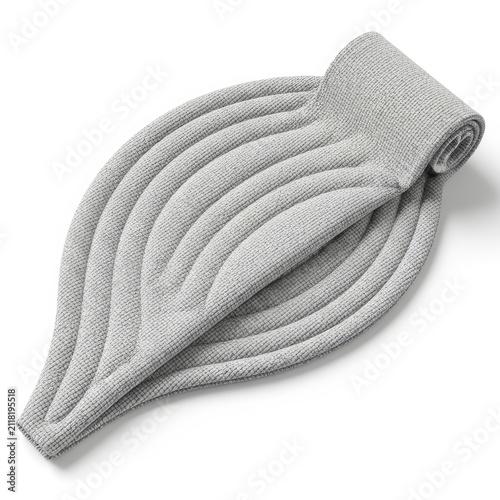 Grey Fabric Strap Accessory with Padded Design Element