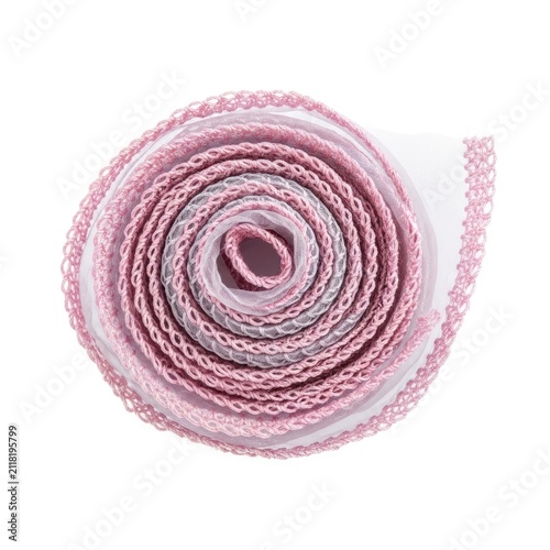 Spiral Pink Lace Ribbon Decorative Textile Border