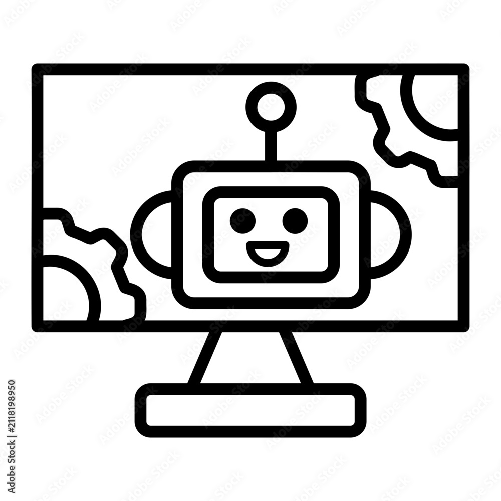 Naklejka premium prompt testing Line Icon