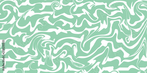 organic fluid shapes and wavy abstract forms. Eco friendly amoeba graphic design elements. Abstract horizontal background with colorful waves. Trendy vector illustration in style retro. Pastel colors.