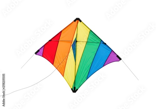 Colorful Rainbow Kite Flying High.