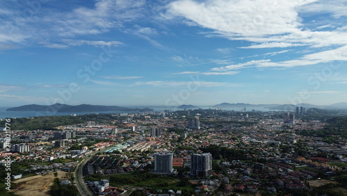 aerial view of the city