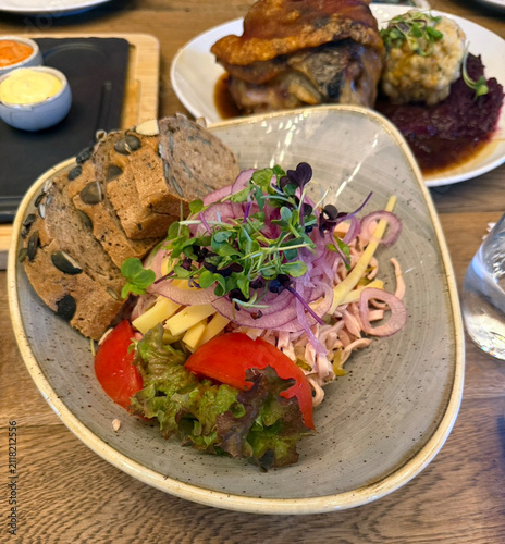 German Wurstsalat Salad with Artisan Bread