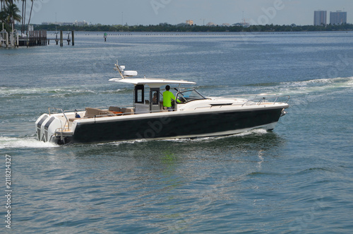 motor boat on the Florida Intracoastal Waterway