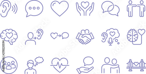 Quadro su tela Ethics and moral values icon set