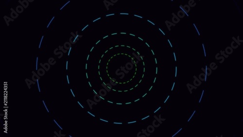 Infinite Neon Laser Vortex Tunnel Loop - DJ Music Backdrop