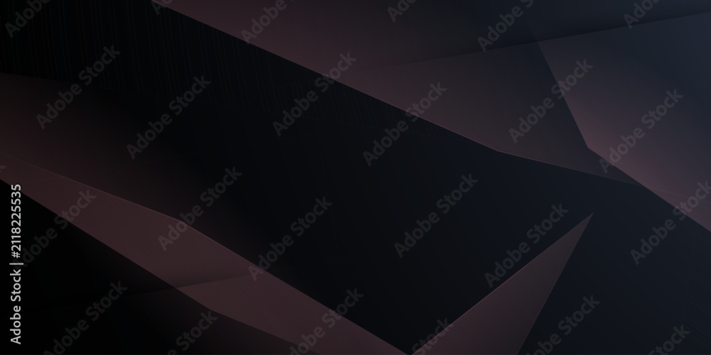 Obraz premium Abstract dark brown color background with overlap fractal shapes pattern element concept design. Simple and elegant banner style.