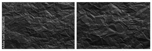 Konstfotografi Set of folded paper with grungy texture in black background