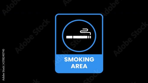 No smoking sign area sign suitable for offices, restaurants, and public areas. Bold design for clear visibility and information display.