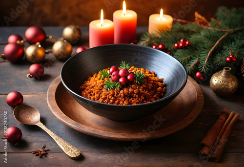 Festive christmas holiday m...