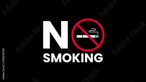 No smoking sign bold text black background red circle cigarette graphic no smoking sign. Suitable for antismoking campaigns, educational materials, healthrelated articles.