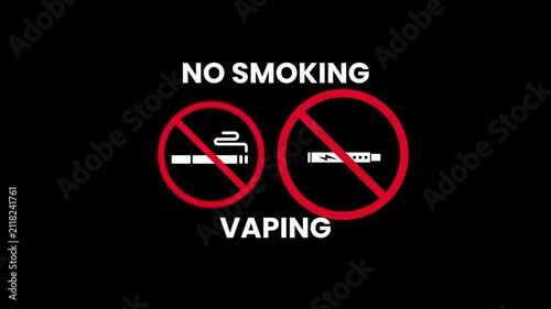 No smoking sign tobacco and electronic nicotine device usage signage for antismoking campaigns, health presentations, or educational materials on smoking restrictions.