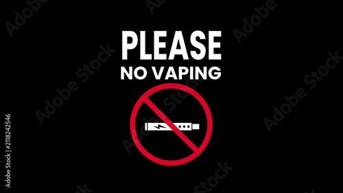 No smoking sign. Suitable for antismoking campaigns, health websites, social media posts. Captures attention, raises awareness on the dangers of vaping.