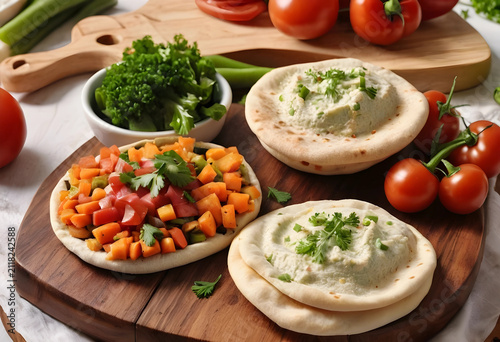 Healthy mediterranean flatb...