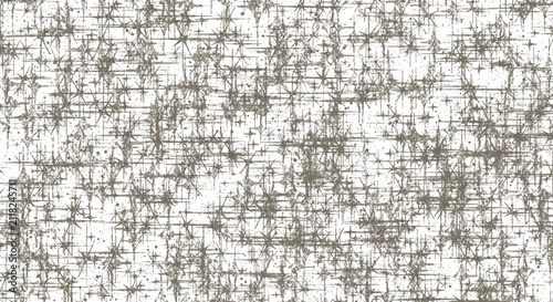 Hand drawn brown scribbled grid texture overlay. Rough crosshatch pencil marks and sketch lines. Ideal for vintage background effects. High quality transparent png object cutout.