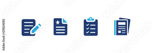 Fotografie Advertising writing icon set