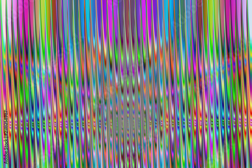 Abstract colorful vertical lines pattern with iridescent sheen