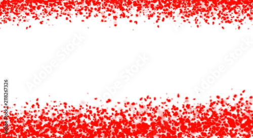 Konstfotografi Vibrant red stippled sponge texture forming horizontal top and bottom borders