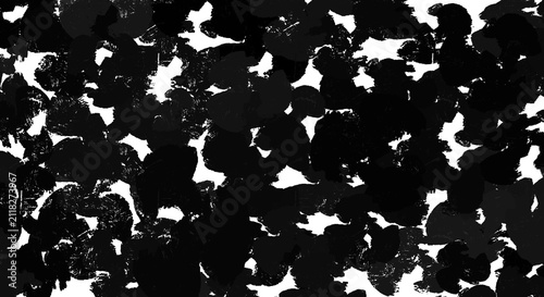 Quadro su tela Dark black ink splotch texture overlay