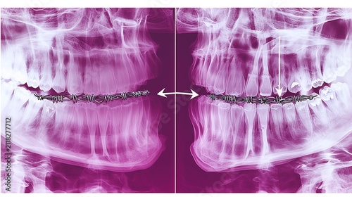 Conceptual Dental X-ray Comparison with Barbed Wire Overlay Symbolizing Severe Tooth Pain and Oral Discomfort