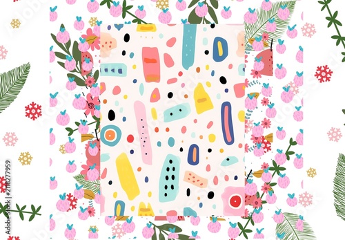Textile spring flowers pattern. Floral pattern with small flowers in pink, yellow, cream tones. For spring, summer prints, packaging, cute stationery, kitchen decor, fabric design, isolated background