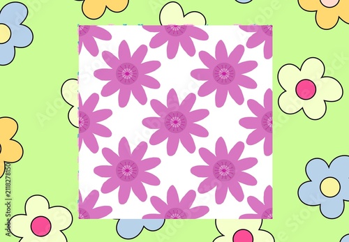 Textile spring flowers pattern. Floral pattern with small flowers in pink, yellow, cream tones. For spring, summer prints, packaging, cute stationery, kitchen decor, fabric design, isolated background