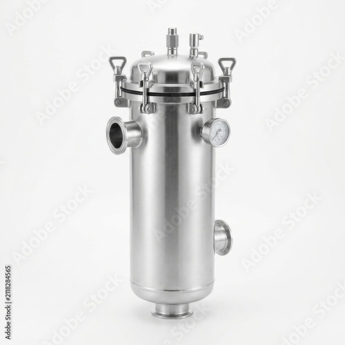 Stainless steel industrial liquid filtration housing with stainless industrial filtration
