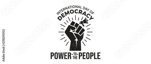 Fist Icon with Megaphone and "Power to the People" Text