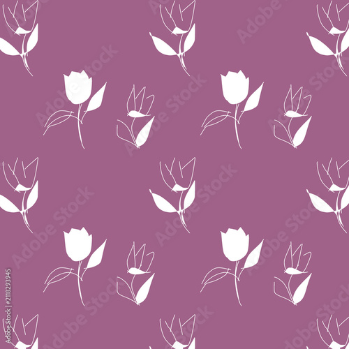 seamless pattern with flowers transparan