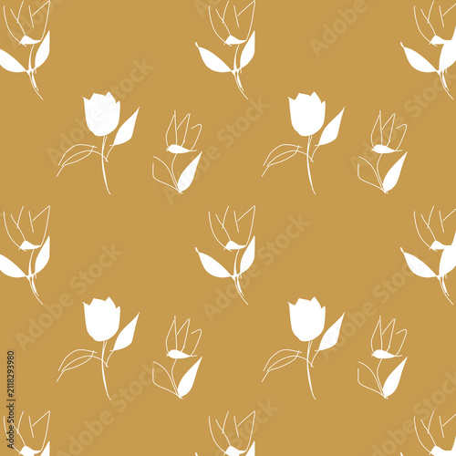 seamless pattern with transparan flower