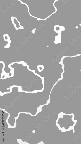 Abstract White Organic Liquid Shapes Morphing on Gray Background Animation.