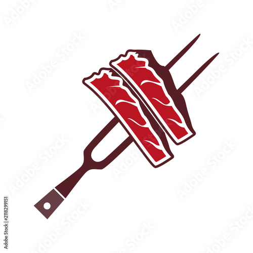Roasted Beef Logo Icon