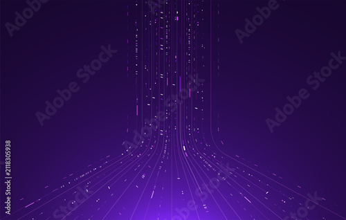 Abstract Digital Technology Data Network Cyberspace Light Background Vector Illustration