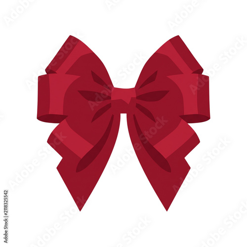 Red Gift Bow Ribbon PNG Isolated on Transparent Background