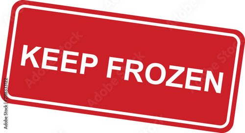 Keep frozen rubber stamp design for shipping and logistics packages