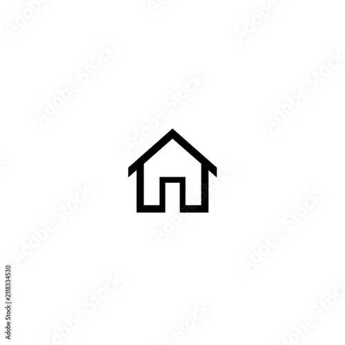Minimal House Outline Icon for Web and Mobile