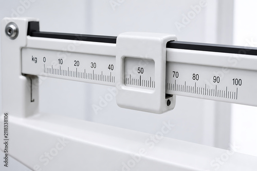 Mechanical Physician Balance Beam Scale Close Up