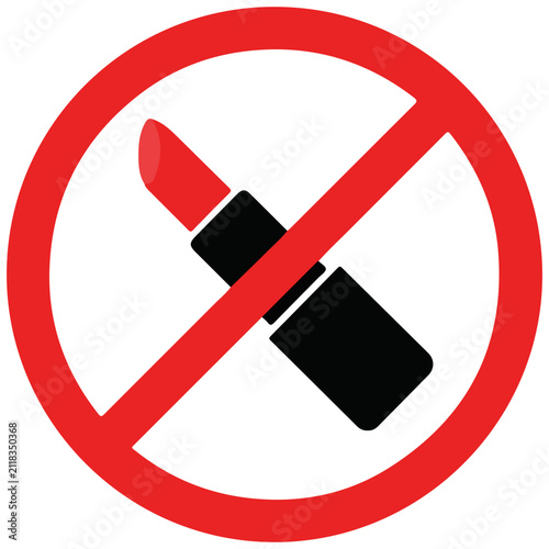 Obraz na plátne Red circle with diagonal black line prohibition symbol