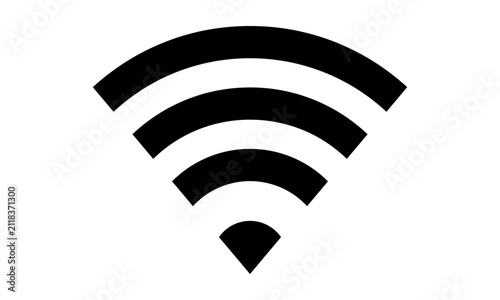 Minimal WiFi Wireless Network Icon Symbol Vector Illustration for Internet Connection Communication Technology Web Design and Signal Logo