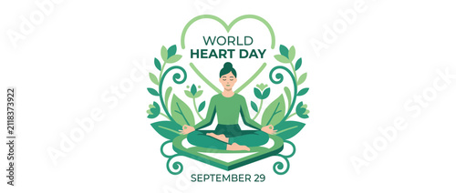 Woman Meditating for Heart Health Awareness