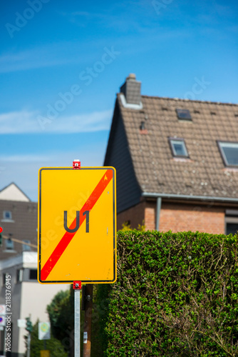 Umleitung Ende - Verkehrsschild