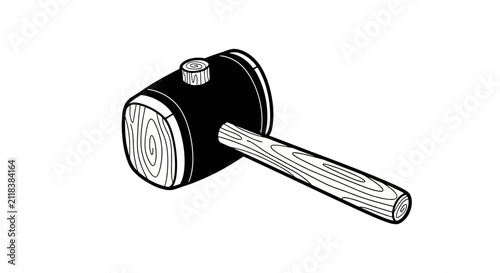 Konstfotografi Detailed illustration of a large hammer.