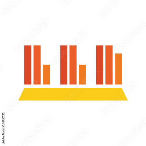 Abstract Bar Chart with Orange and Yellow Colors