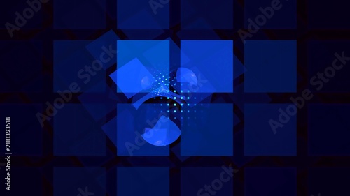 Illustration created as a 3D render without generative AI, abstract futuristic light burst with geometric particles and radiant energy background