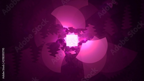 Illustration created as a 3D render without generative AI, abstract futuristic light burst with geometric particles and radiant energy background